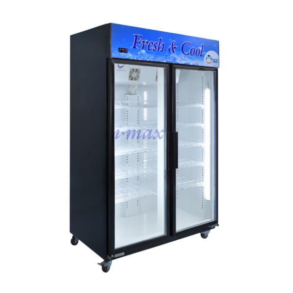 2 Door Display Chiller with Heater Tempered Glass - Image 2