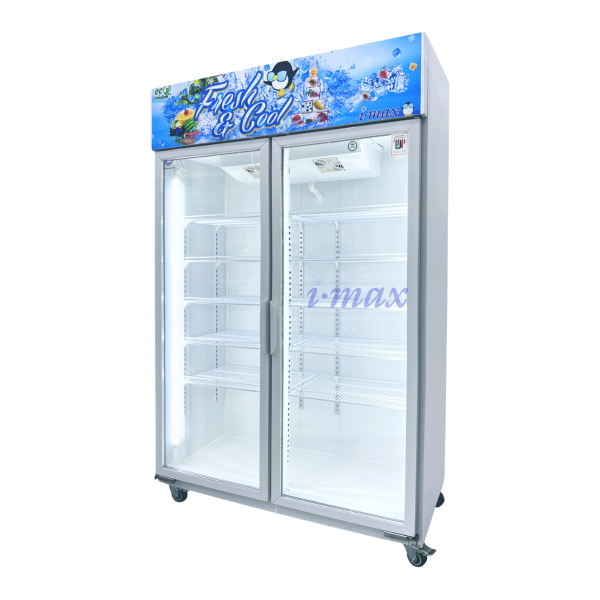 2 Door Display Chiller with Heater Tempered Glass