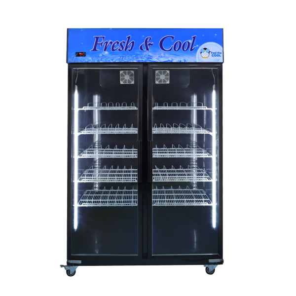 2 Door Display Chiller with Heater Tempered Glass - Image 3