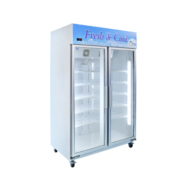 2 Door Display Chiller with Non-Heater Glass