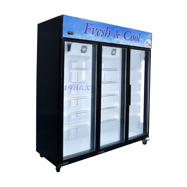 3 Door Display Chiller with Heater Tempered Glass - Image 2