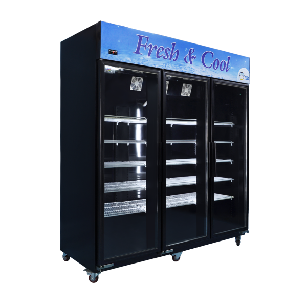 3 Door Display Chiller with Heater Tempered Glass - Image 3